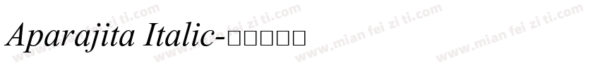 Aparajita Italic字体转换